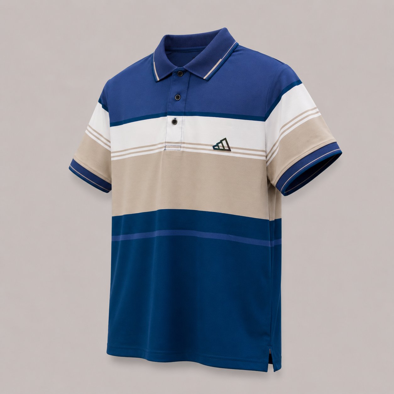 Colour Block Polo – Blue